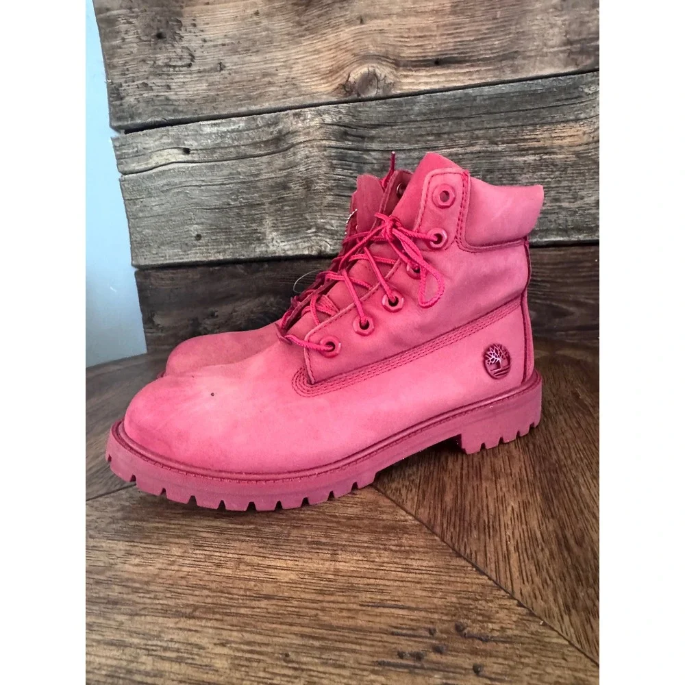 Timberland 6 Inch Premium Waterproof Boots Pink Nubuck A625Y men 7 / Womens 8.5